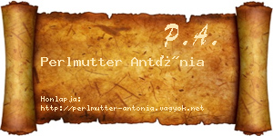 Perlmutter Antónia névjegykártya