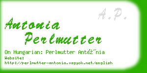 antonia perlmutter business card